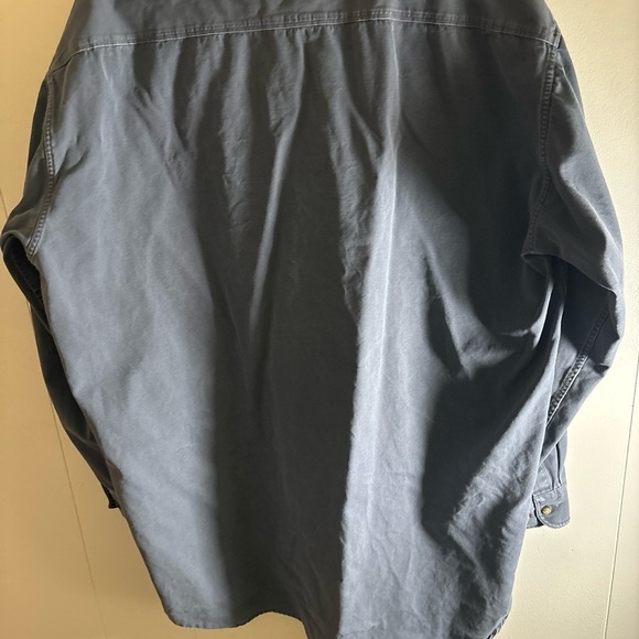 REDHEAD MENS SIZE 2XL BLUE/GREY COLOR  100% COTTON SHIRT GOOD WEIGHT WORK SHIRT - Picture 7 of 7